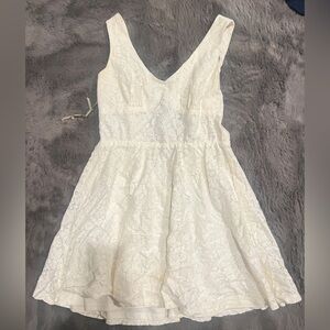 White eyelet lace dress